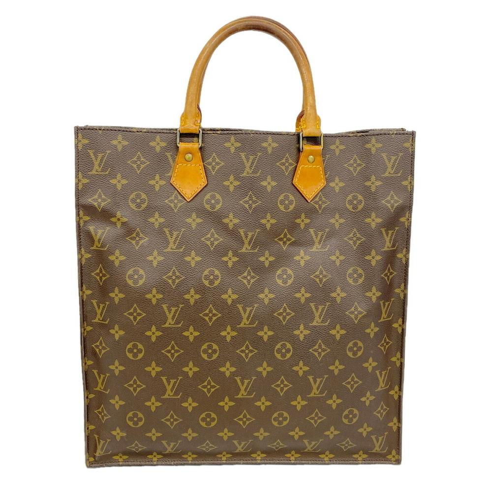 Louis Vuitton Monogram Sac Plat Tote Bag M51140 Brown Women's